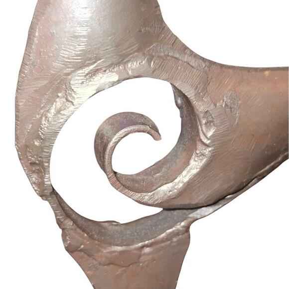 Brutalist Style Primitive Hand Crafted Welded Forged Iron Reindeer 9.5"X8"X2" - Picture 4 of 7